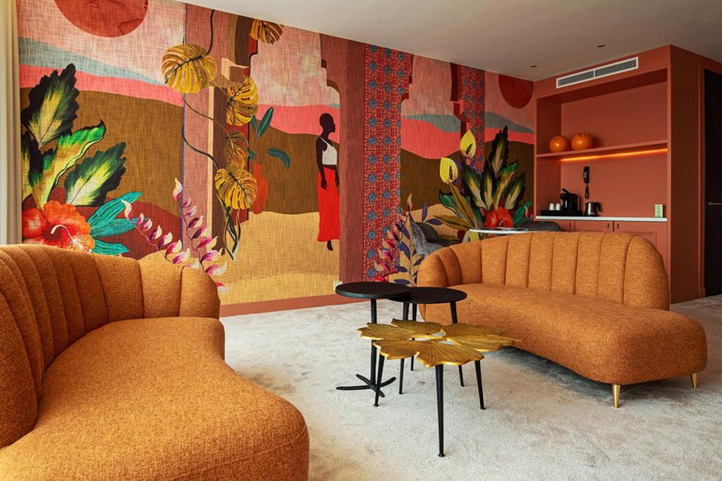 Mandarina en las paredes: el color que conquista este verano los interiores más&nbsp;cools